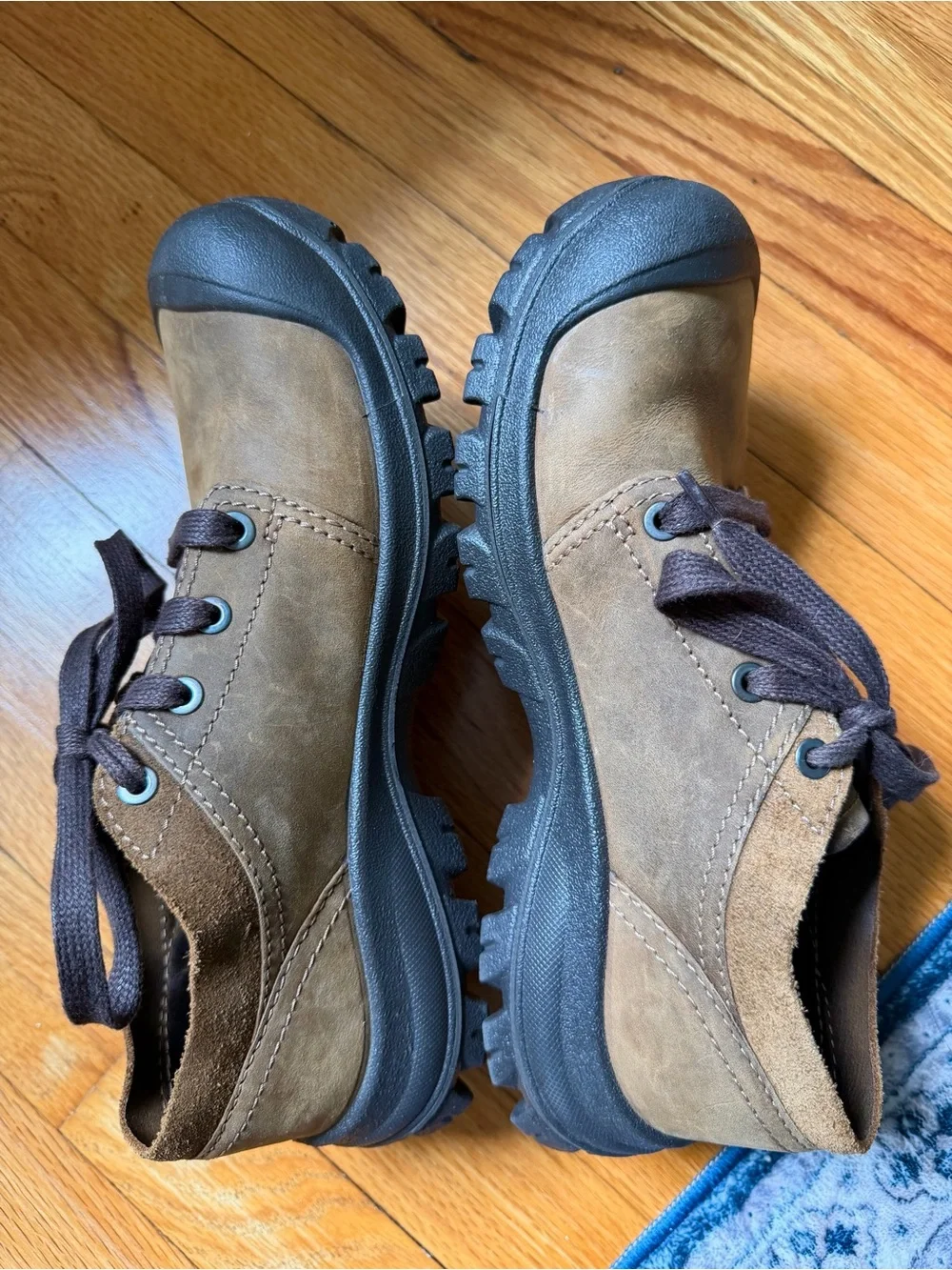KEEN Men's Grayson Oxford Brown Leather Comfort Shoes Size 7